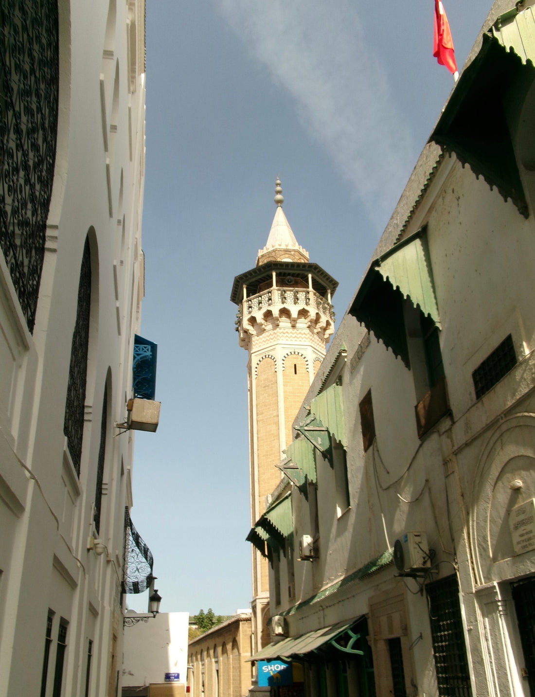 Minarett in der Medina von Tunis