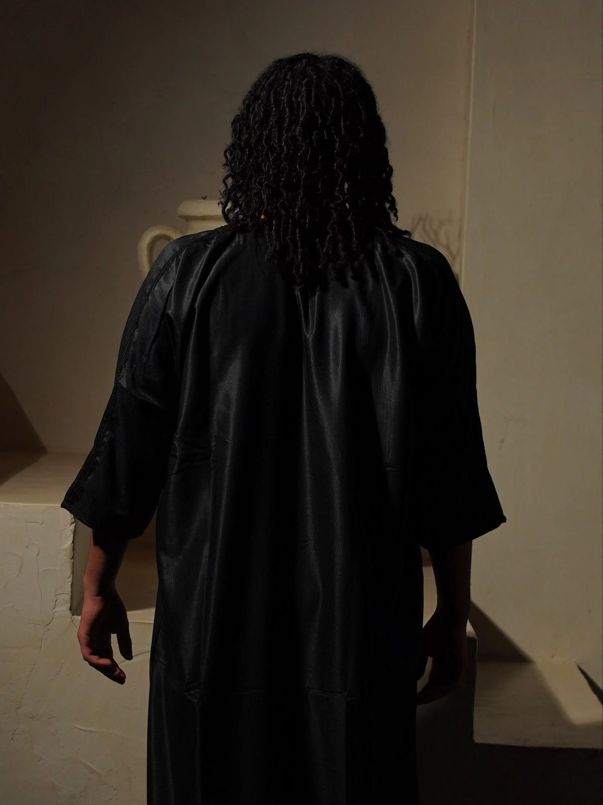 Men’s Gabardine Gandoura in Black