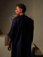 Men’s Gabardine Gandoura in Navy